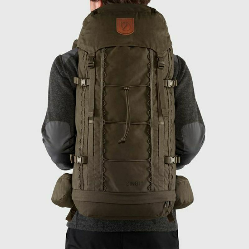 FJALLRAVEN SINGI 48 DARK OLIVE UNISEX BACKPACK BACKPACKING HIKING TREKKING