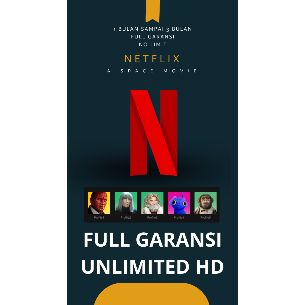 Netflix Garansi full HD 1 sampai 1 bulan GARANSI UNLIMITED Net Flx