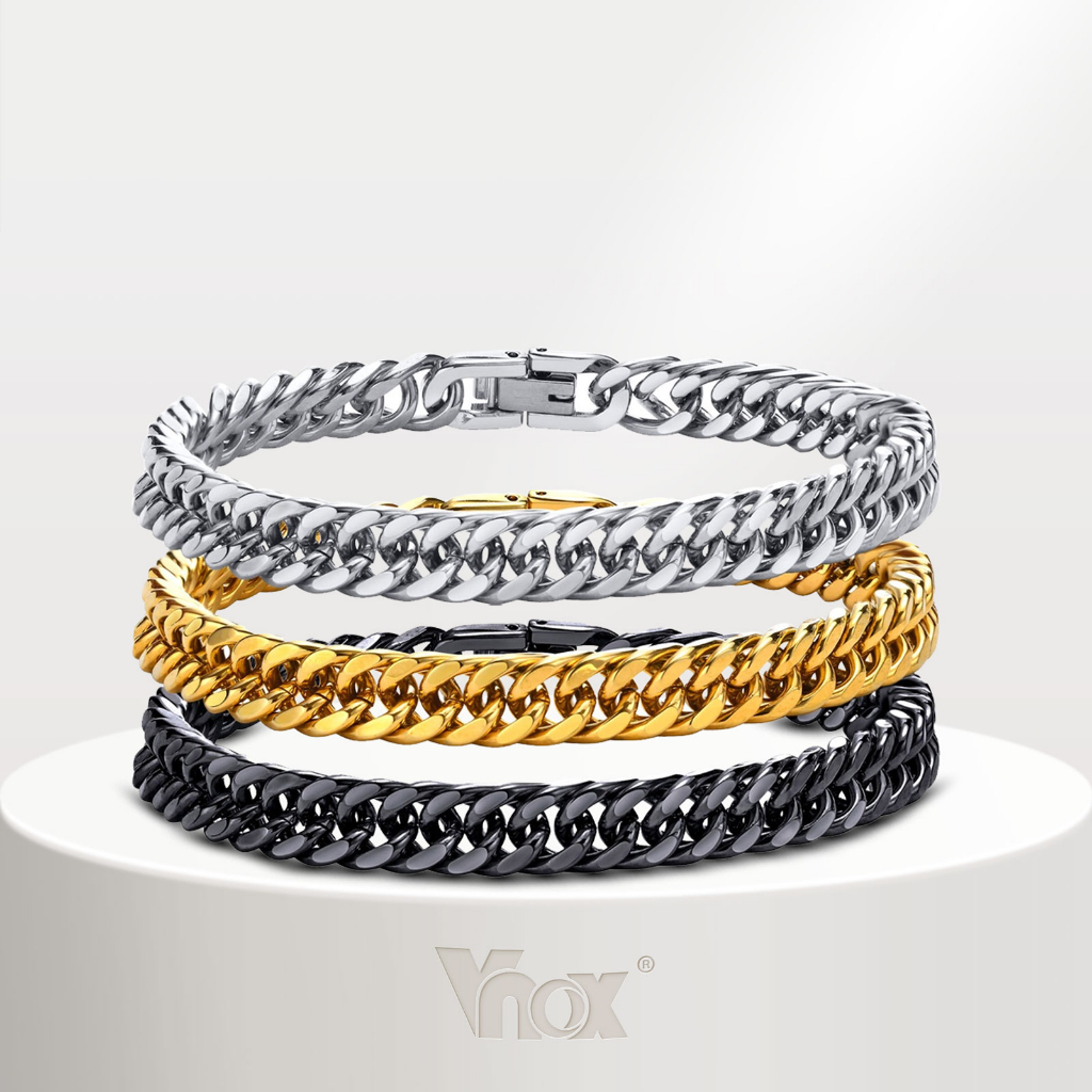 Aksesoris Marcos Gelang Rantai Bahan Stainless Steel Warna Hitam Untuk Pria Alloy Paduan [x]