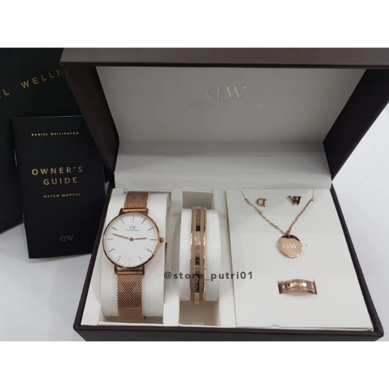 FULLSET LENGKAP JAM DW ORIGINAL GELANG CINCIN ANTING KALUNG DW  ORIGINAL PROMO TERMURAH