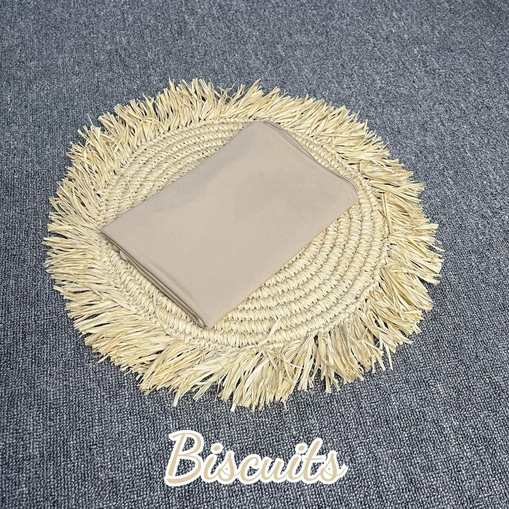 Pashmina Kaos Jersey II Hijab Jersey II Pashmina Mleyot Flowly-BISCUITS