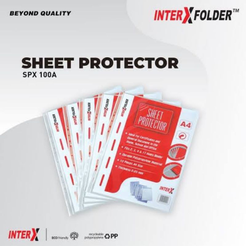 

Sheet Protector A4 / PP Pocket A4 interX (10 Pcs)