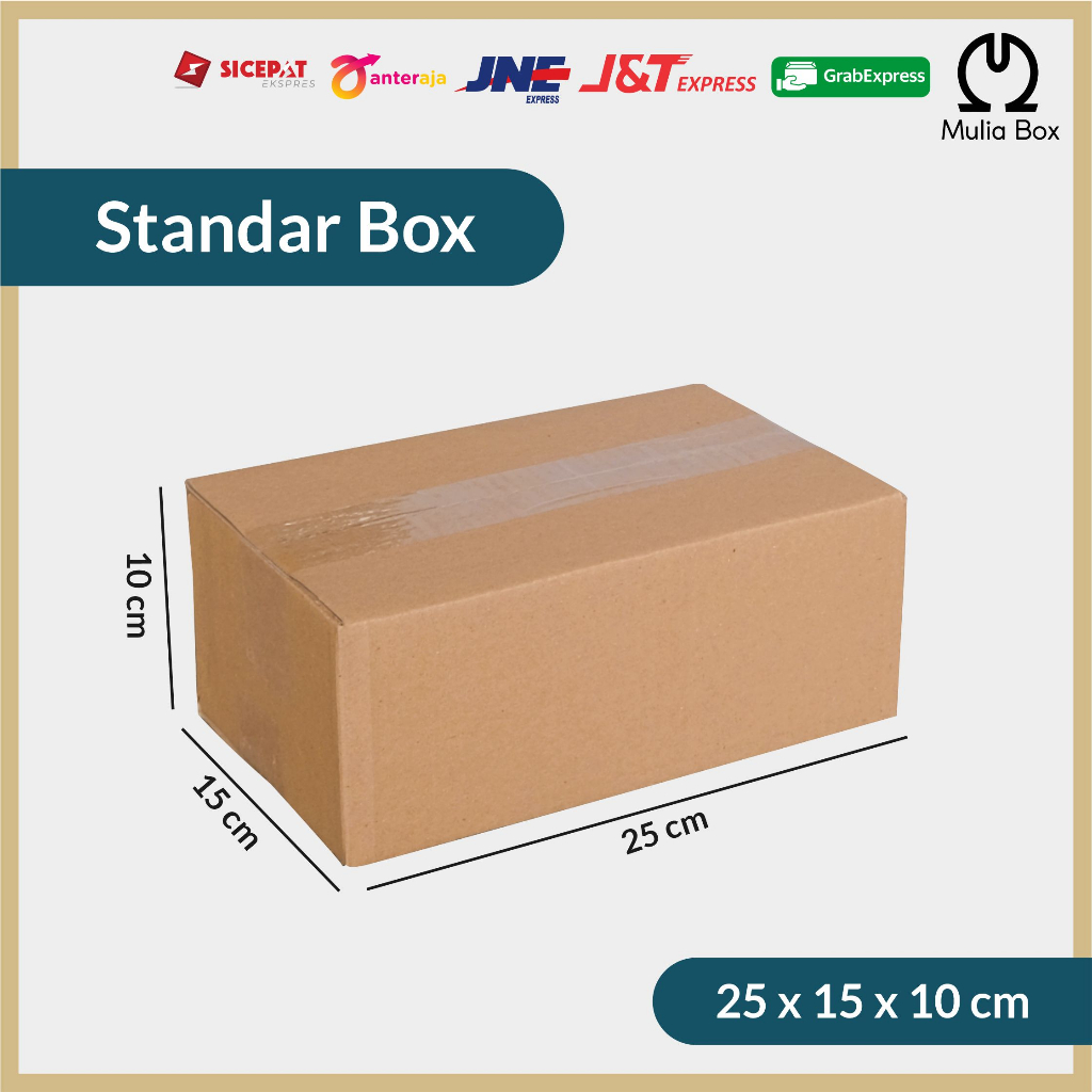 

Kardus Packing Standar Box 25 x 15 x 10 cm Corrugated Karton Dus Kecil Polos Packaging Serbaguna