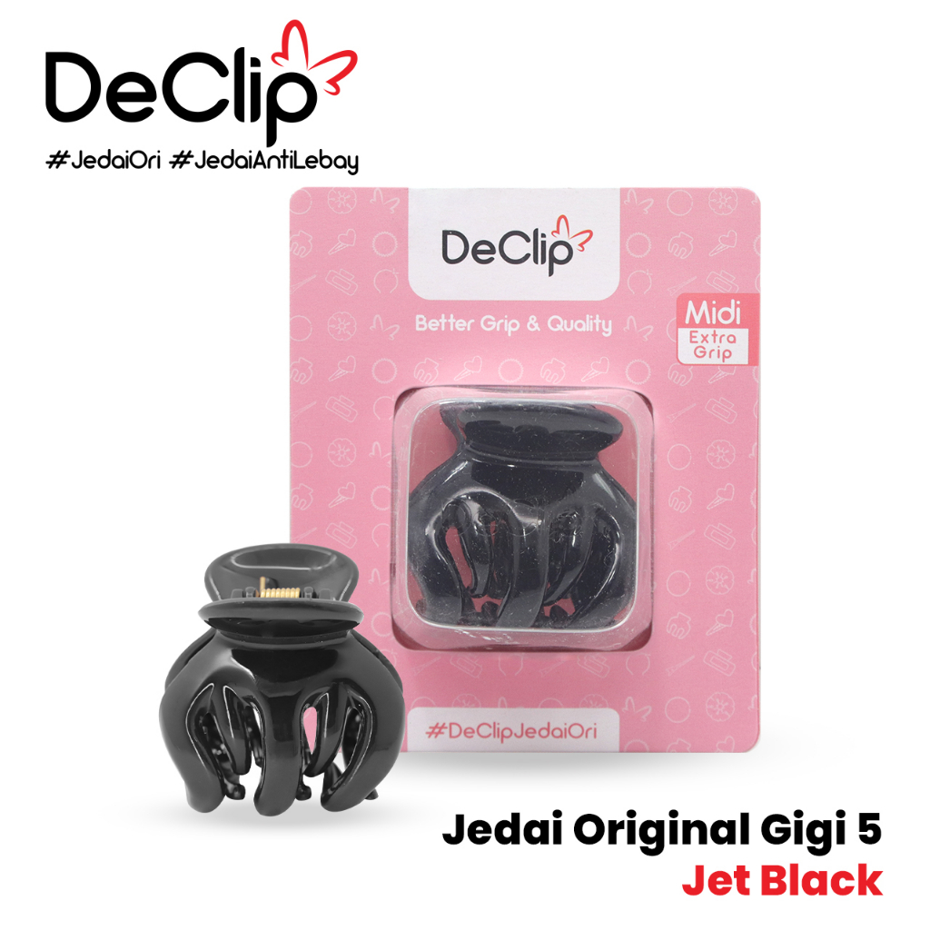 Jedai Bangkok Declip Original Gigi 5 ukuran 5cm Warna Hitam