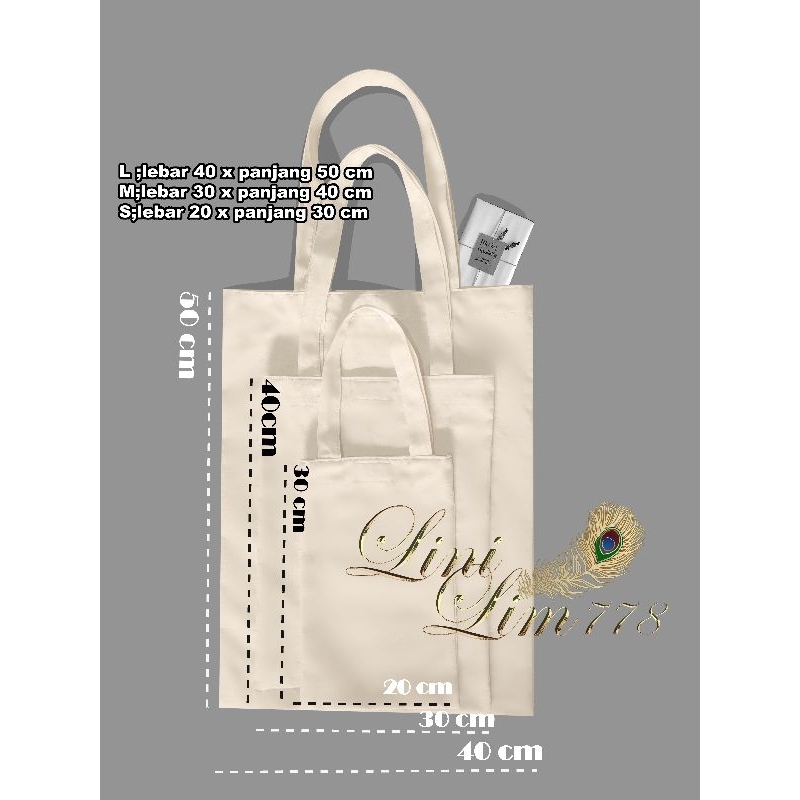 Medan/Totebag Polos bahan kain blacu / Tas Lukis bahan kain blacu / totebag / tas blacu /Tote Bag / 