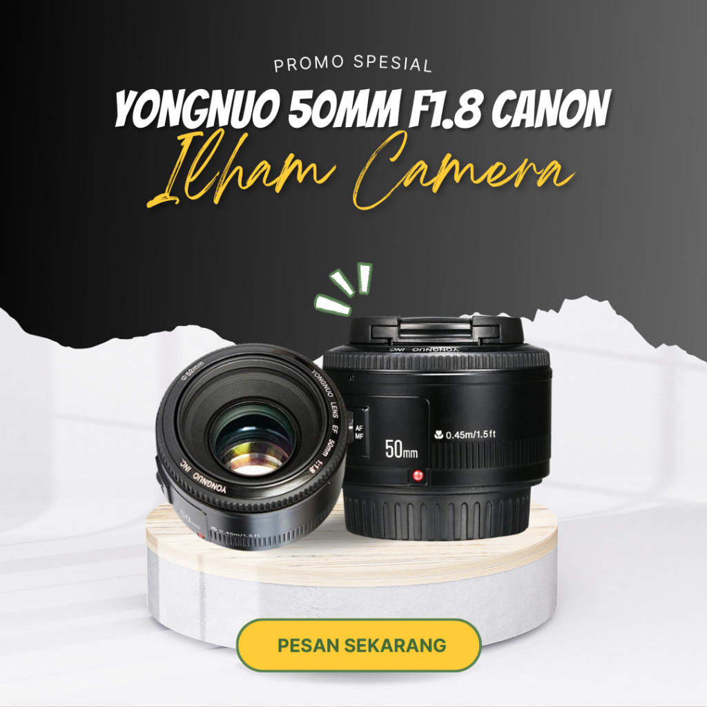 YONGNUO 50MM F1.8 FOR CANON LENSA FIX BOKEH MURAH