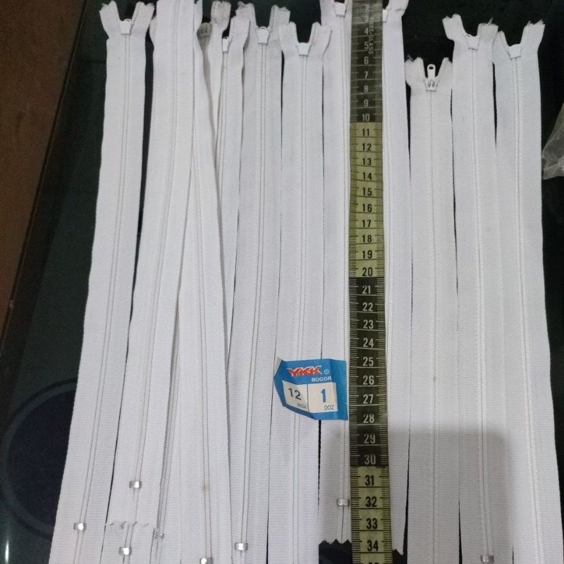 Resleting YKK 30cm putih