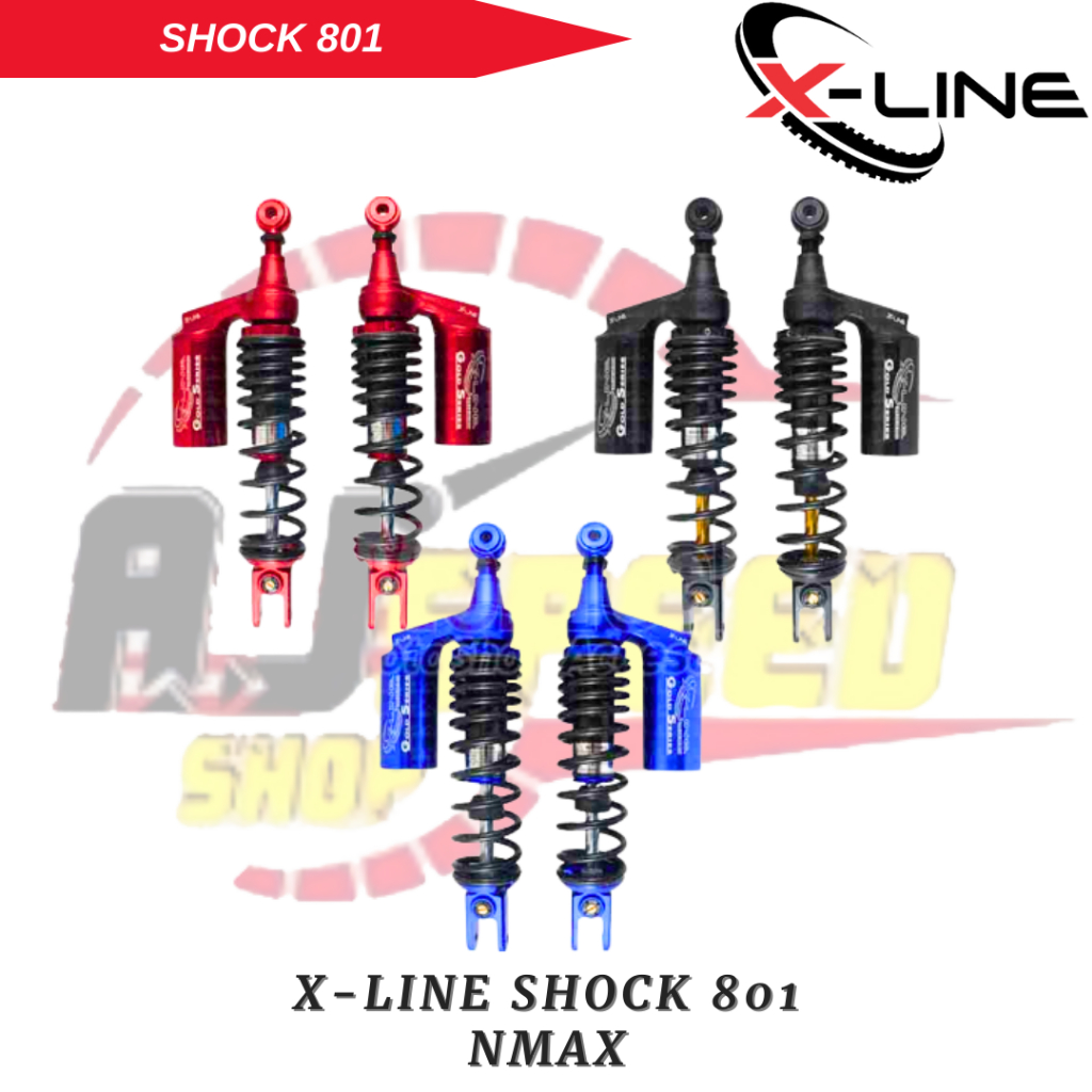 Xline Tipe 801 Shock Shockbreaker Belakang Yamaha NMAX 330MM Tabung Atas Original