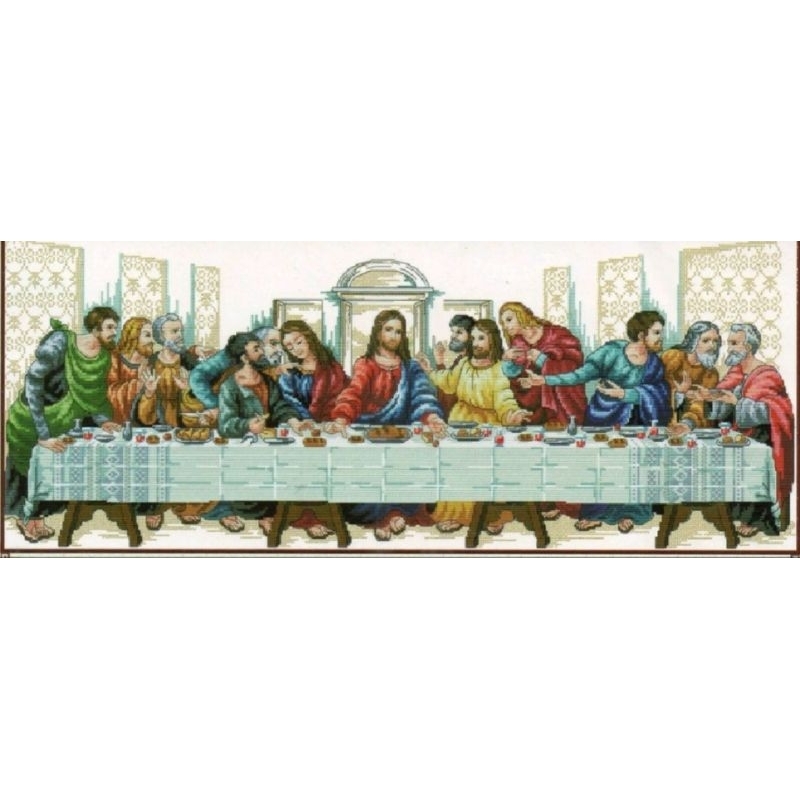 Paket Kristik DIY Kristik Modern Import Kristiani Motif Last Supper Perjamuan Terakhir