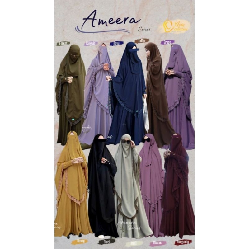 AMEERA GAMIS SYARI BAHAN NAZWA X TORIGOLD BY MAHIRA