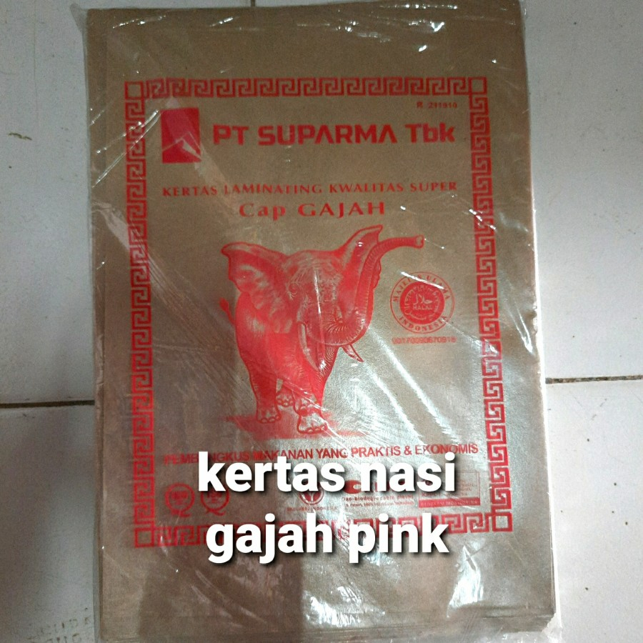 kertas bungkus nasi gajah pink 250lembar