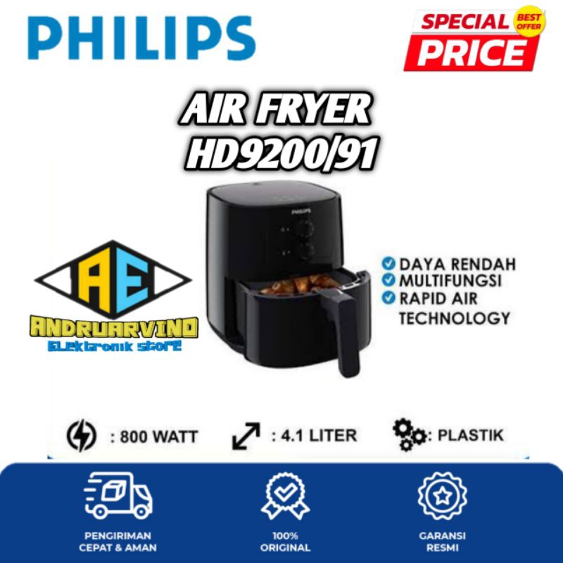 PHILIPS AIR FRYER HD9200/91 LOW WATT