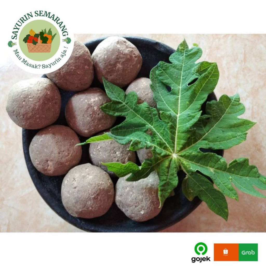 

daun pepaya + lempung