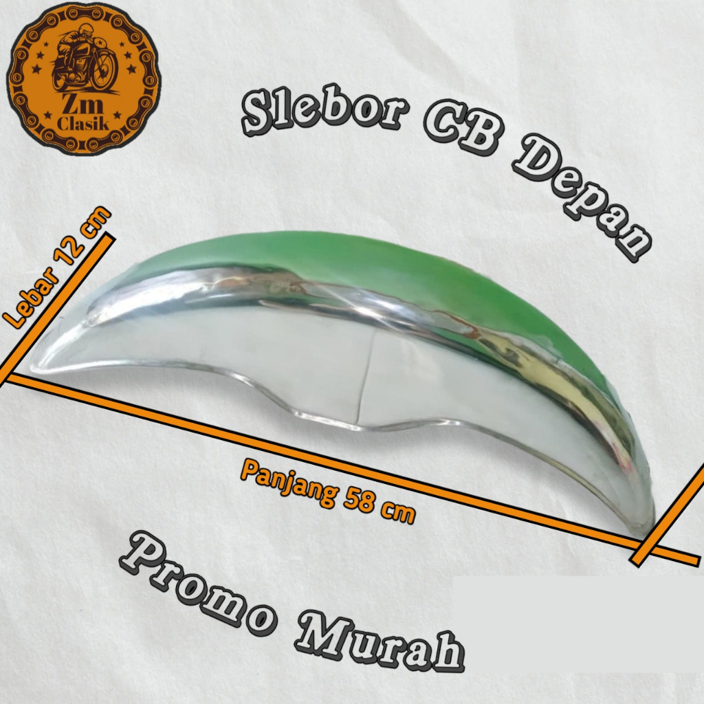 Slebor depan cb plat besi kuat cocok untuk custome, spakbord depan cb modifikasi
