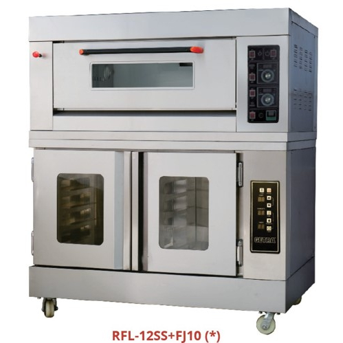 Getra RFL-12SS+FJ-10 Combi Deck Oven + Proofer / Pemanggang Gas + Pengembang Adonan Roti Listrik - K