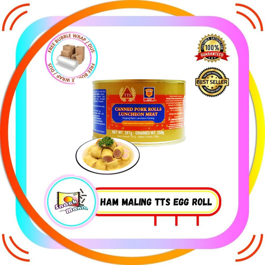 

Ham Maling TTS EGG Roll 397 gr - Pork Ham Meat Telur U Jan Rou