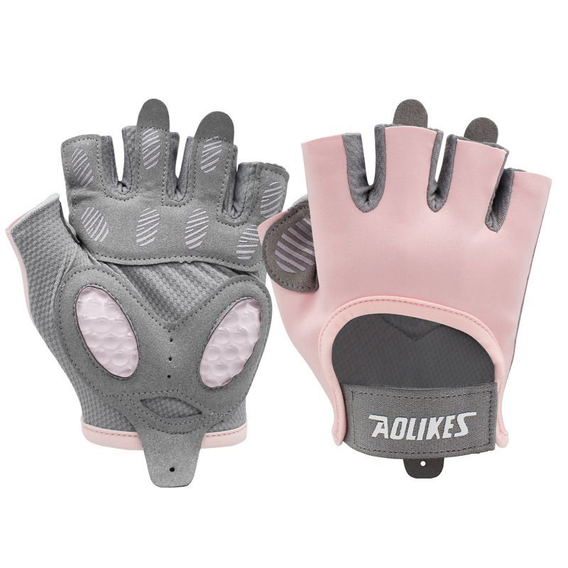 Sarung Tangan Aolikes HS121 Gym Fitness Sport Gloves Anti-Slip Padding Silicone