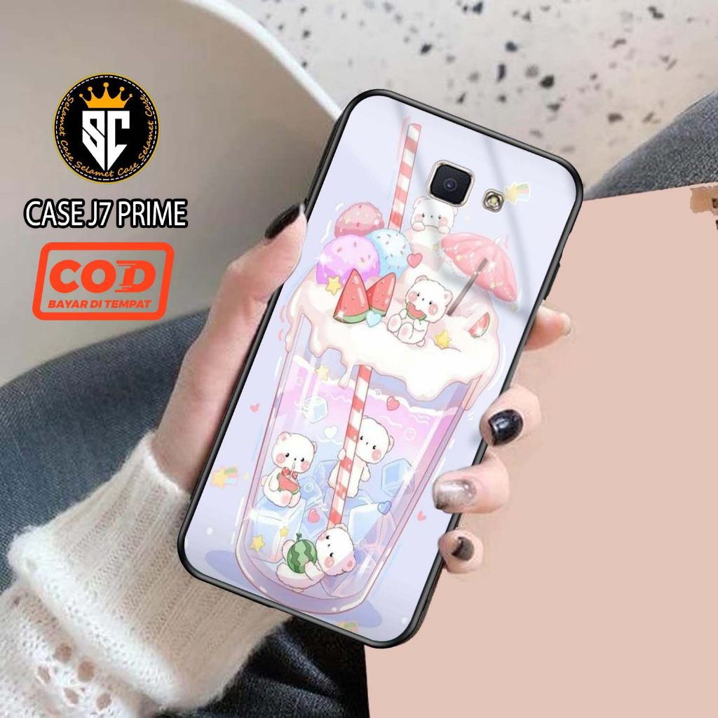 Case Samsung J7 Prime  [ MOTIF01 ] Casing model Hardcase 2D glossy - Pelindung hp Terbaru Paling Lar