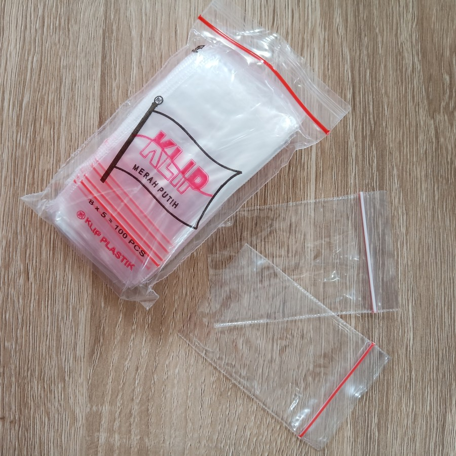 PLASTIK ZIPPER ZIPLOCK PLASTIK KLIP MERAH PUTIH