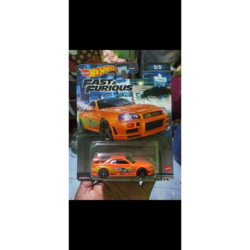 HOTWHEELS premium NISSAN SKYLINE GT-R (R34) ORANGE FAST AND FURIOUS