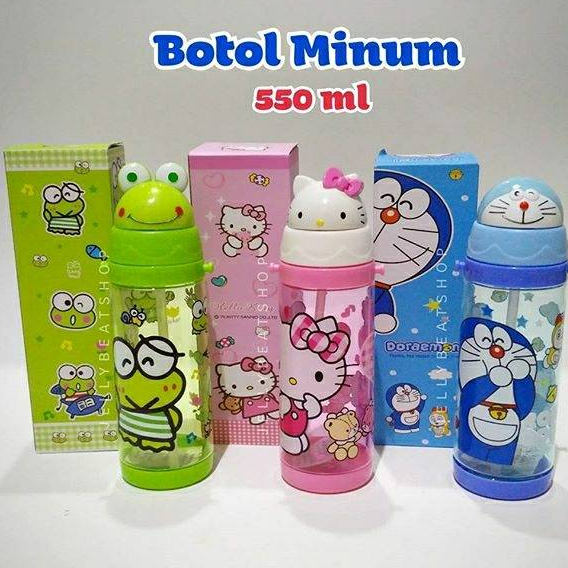 BOTOL ANAK KARAKTER / BOTOL TUTUP KARAKTER / BOTOL MINUM SEDOTAN
