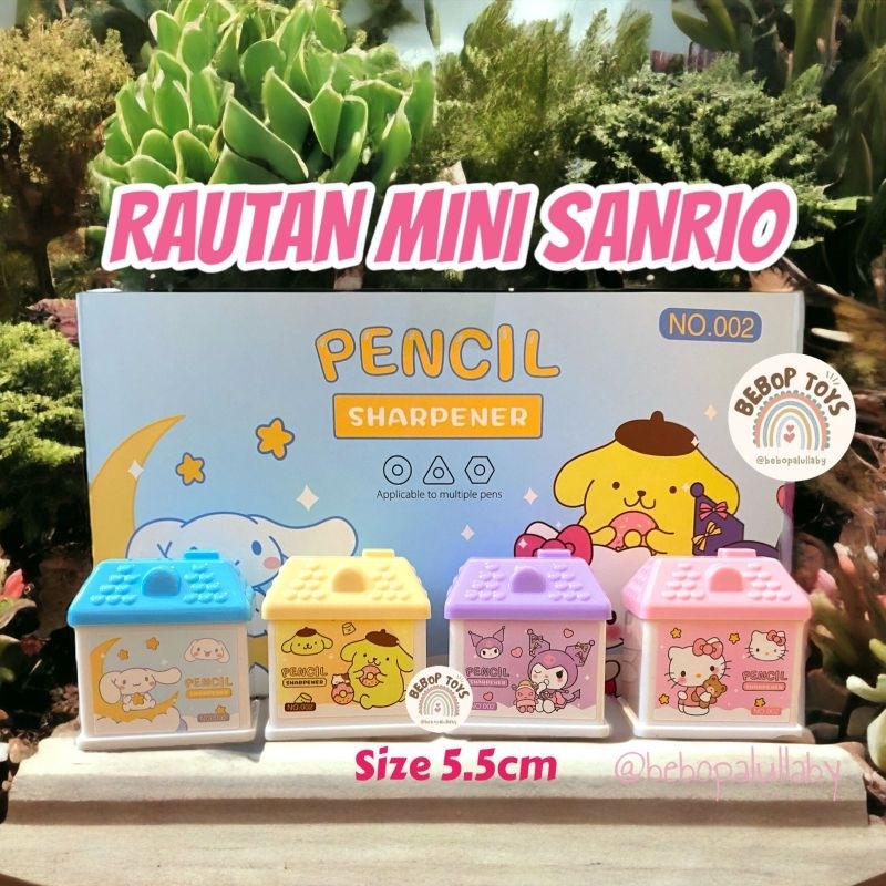 

SANRIO MINI SHARPENER SERUTAN RAUTAN PENSIL KUROMI CINNAMOROLL POMPOMPURIN HELLO KITTY