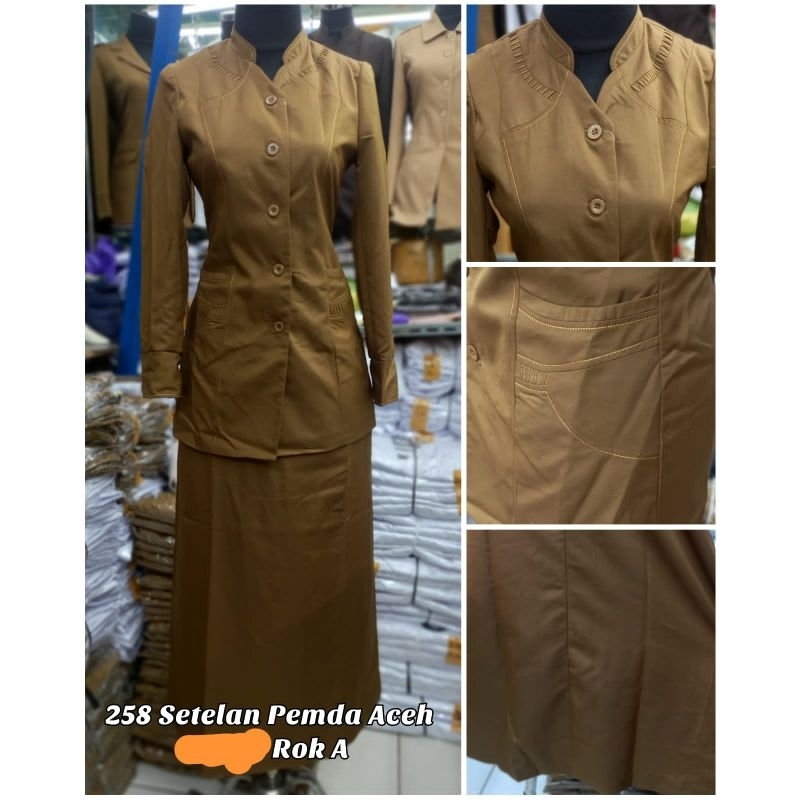Blezer PNS cewek stelan rok / baju dinas pns dan guru size sampai jumbo