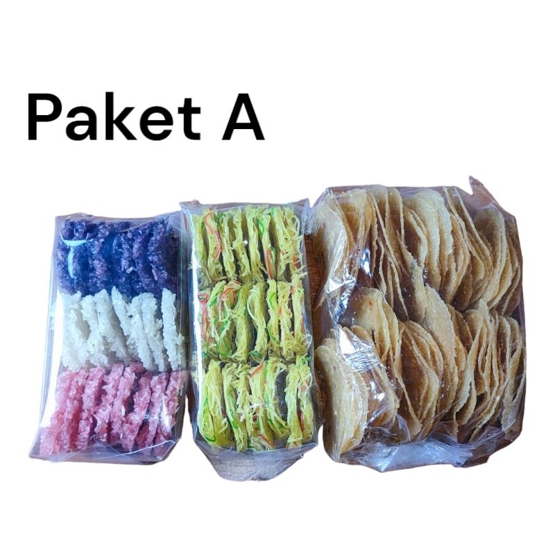 

Paket hemat rengginang/opak/renggining/kembangros 3pack