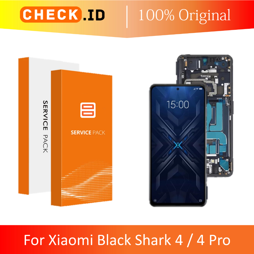 [ CHECK.ID ] LCD + FRAME XIAOMI BLACKSHARK 4 / BLACK SHARK 4 PRO ORIGINAL