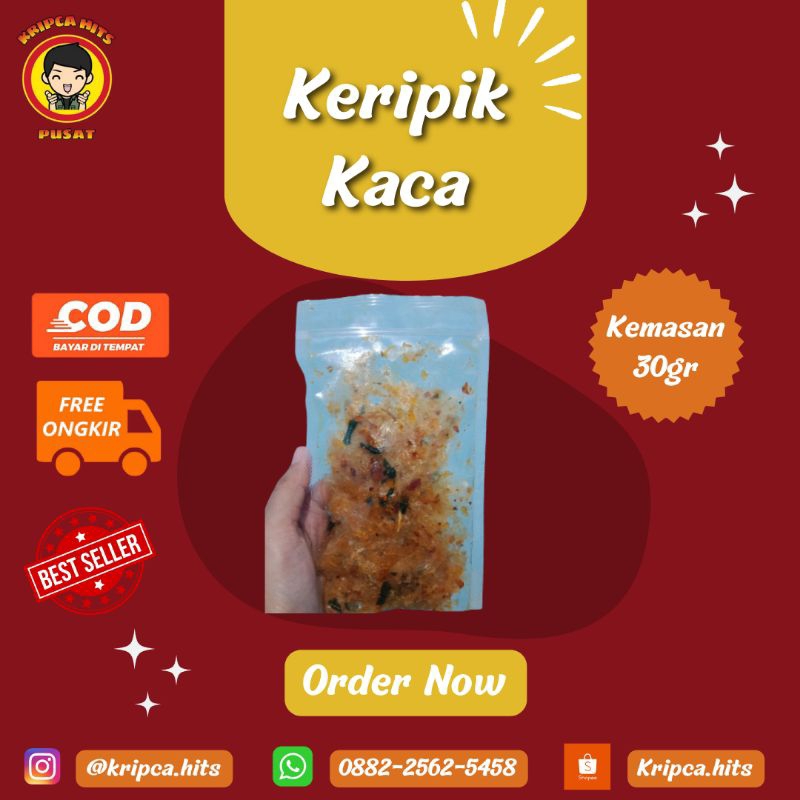 

(30gr) KERIPIK KACA / KERIPIK BELING KRIPCA HITS EXTRA DAUN JERUK