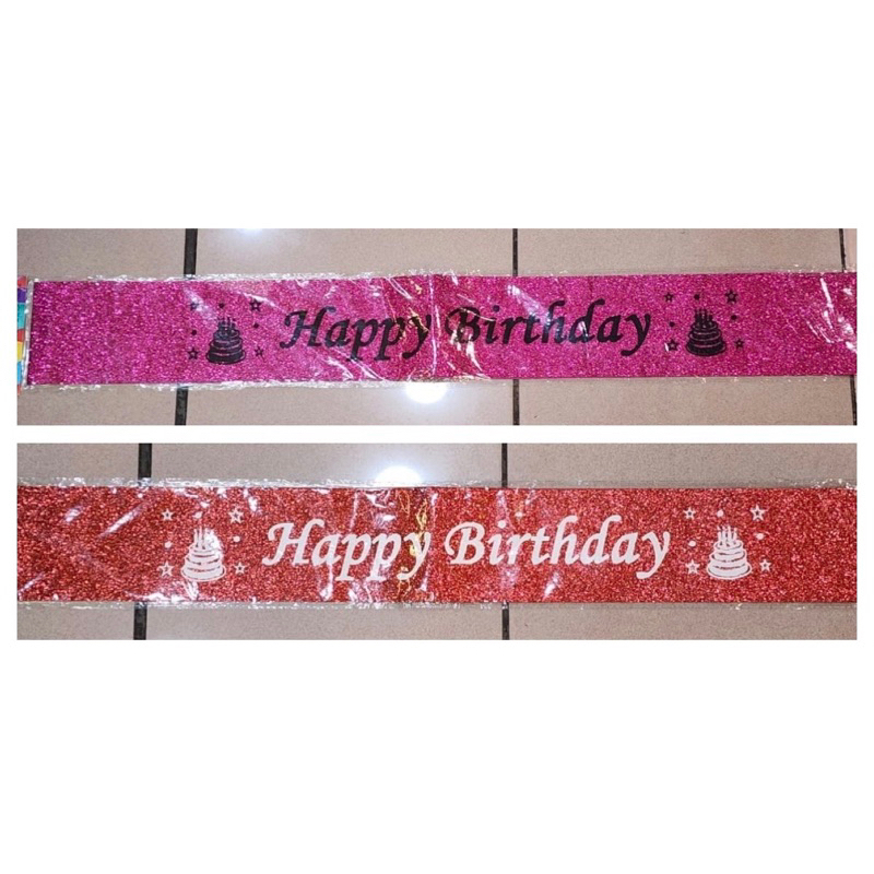 SLEMPANG SASH HAPPY BIRTHDAY GLITTER