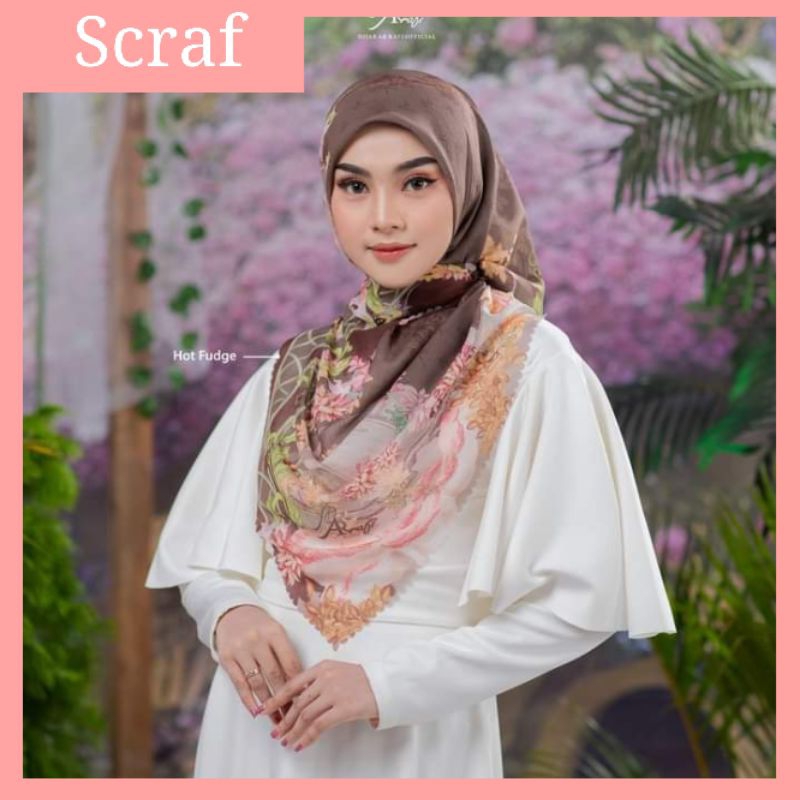 FAIRY SCRAF BY ARRAFI TERBARU ✓ BISA COD ✓ HIJAB SEGIEMPAT VOAL MOTIF CUTTING TERLARIS ✓ JILBAB SEGI