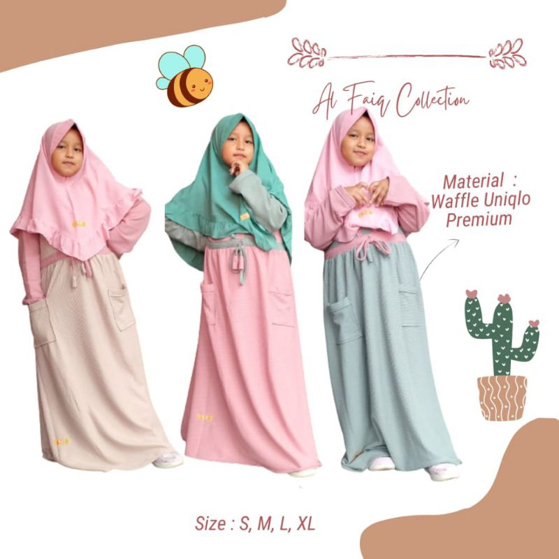 GAMIS ANAK WAFFLE UNIQLO PREMIUM 10-12 TAHUN