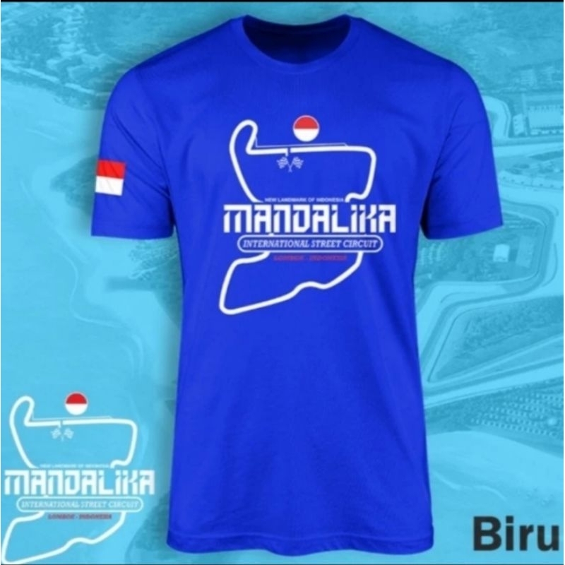 Kaos T shirt Sirkuit GP Mandalika Lombok, kaos baju design balapan sirkuit (ready 5xl)