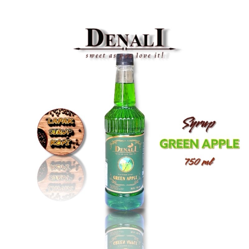 

Denali - Green apple syrup 750ml - sirup minuman rasa apel hijau