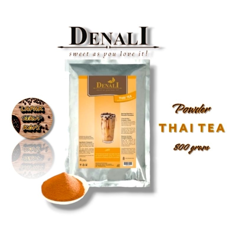 

Denali - Thai Tea Powder 800 gram - bubuk minuman rasa thai tea