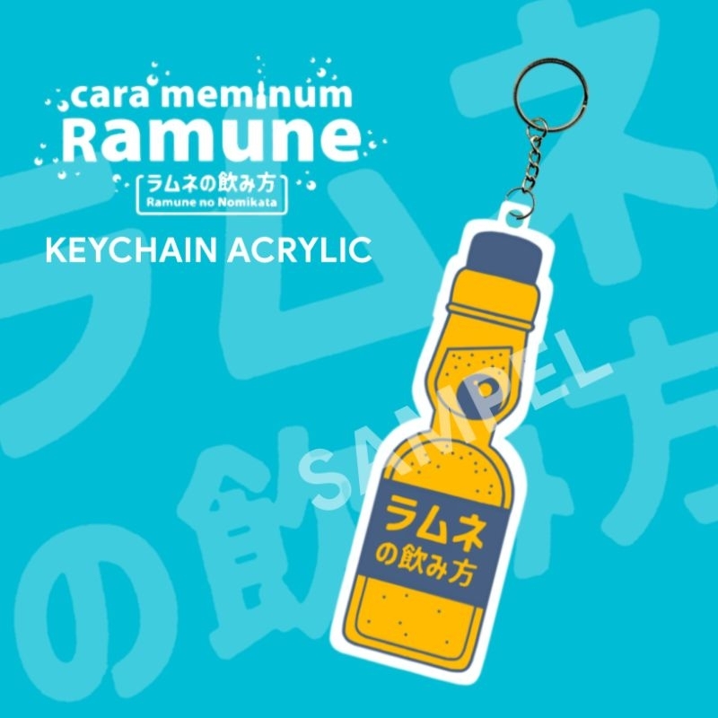 NDESIGN - JKT48 RAMUNE NO NOMIKATA CARA MEMINUM RAMUNE KEYCHAIN