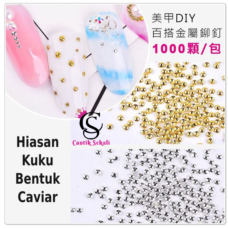 Hiasan Kuku Caviar Ornamen Kuku Telur ikan caviar Aksesoris Nailart Manicure Pedicure