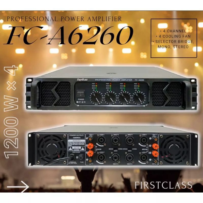 POWER AMPLIFIER FIRSTCLASS FC-A6260 ORIGINAL FC A6260