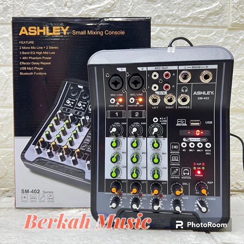 Mixer Ashley SM402 SM402 4 Channel Original Garansi 1 Tahun Ashley Sm402