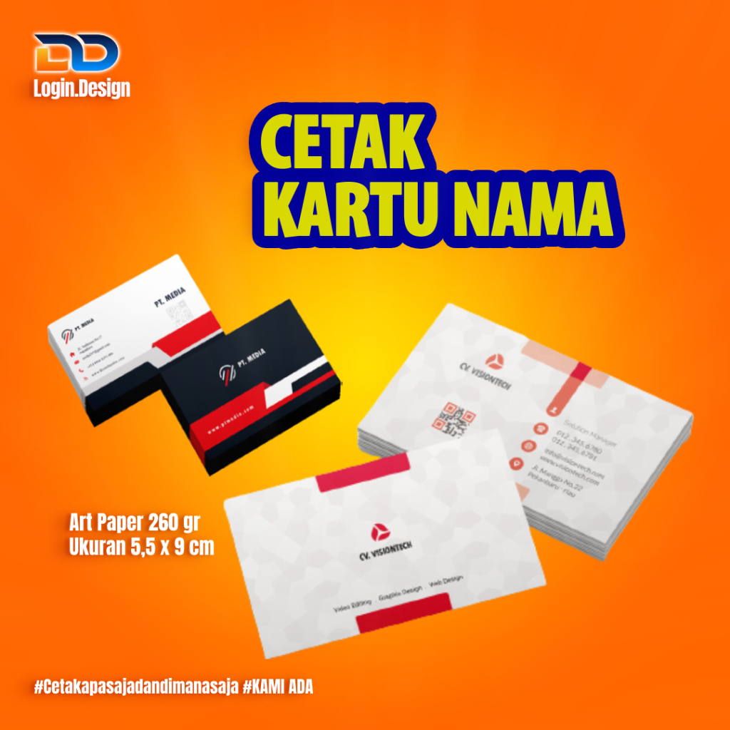 

Kartu Nama / Kartu Nama Bisa Custome