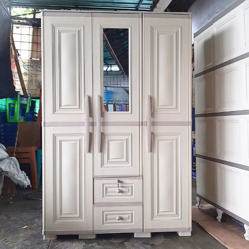 LEMARI 2 & 3 PINTU PLASTIK OLYMPLAST POLOS | LEMARI PLASTIK OLYMPLAST