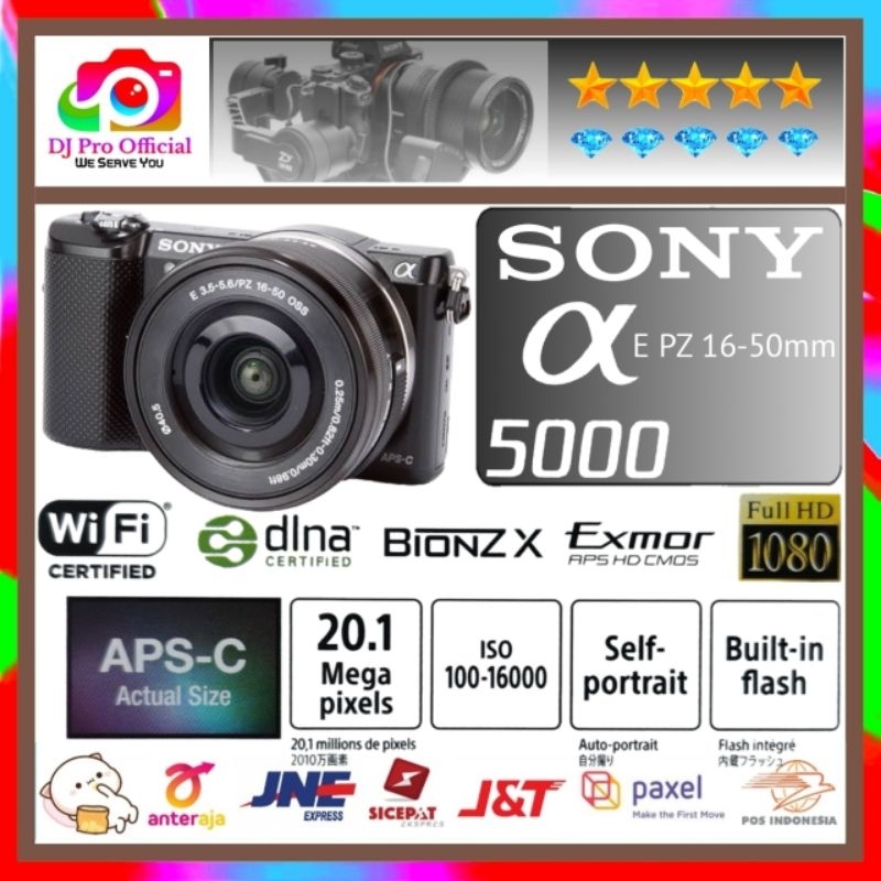 ILCE Sony Alpha A5000 E PZ 16-50mm F3.5-5.6 OSS Kit A 5000 Mirrorless Camera