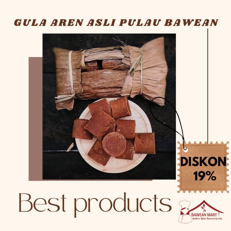 

Kuliner Bawean* Gula Merah/ Aren Bawean MURAH Terlaris Terbaik Legit Sehat