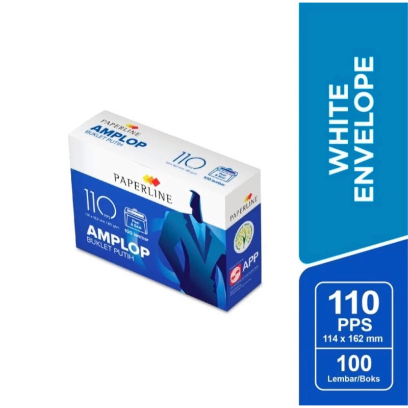

(10lembar) Paperline Amplop PPS 110 Polos Putih Lem Perekat ( 10 lembar )