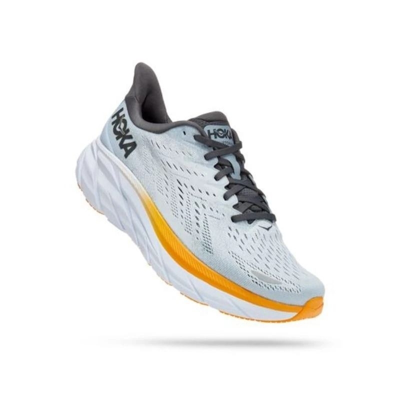 Hoka One One Clifton 8 Men's Road Running Shoes - Blue Fog / Plein Air