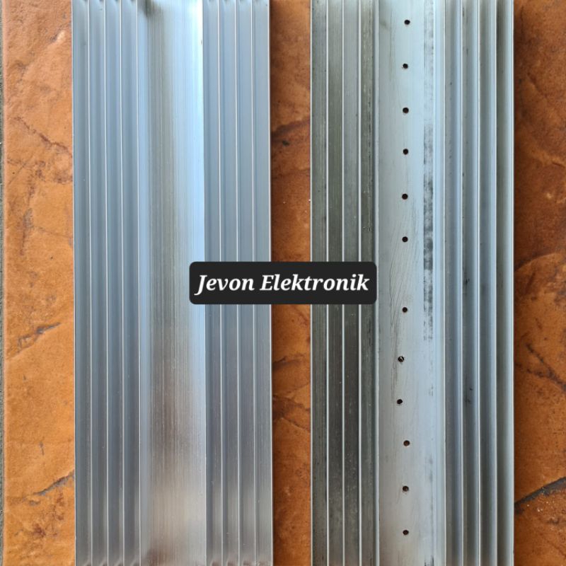 Pendingin Heatsink 30 cm 5 10 Sirip Tipis Tebal 2 4 6 mm HS Tanpa Lubang IC Transistor Sanken 30cm H