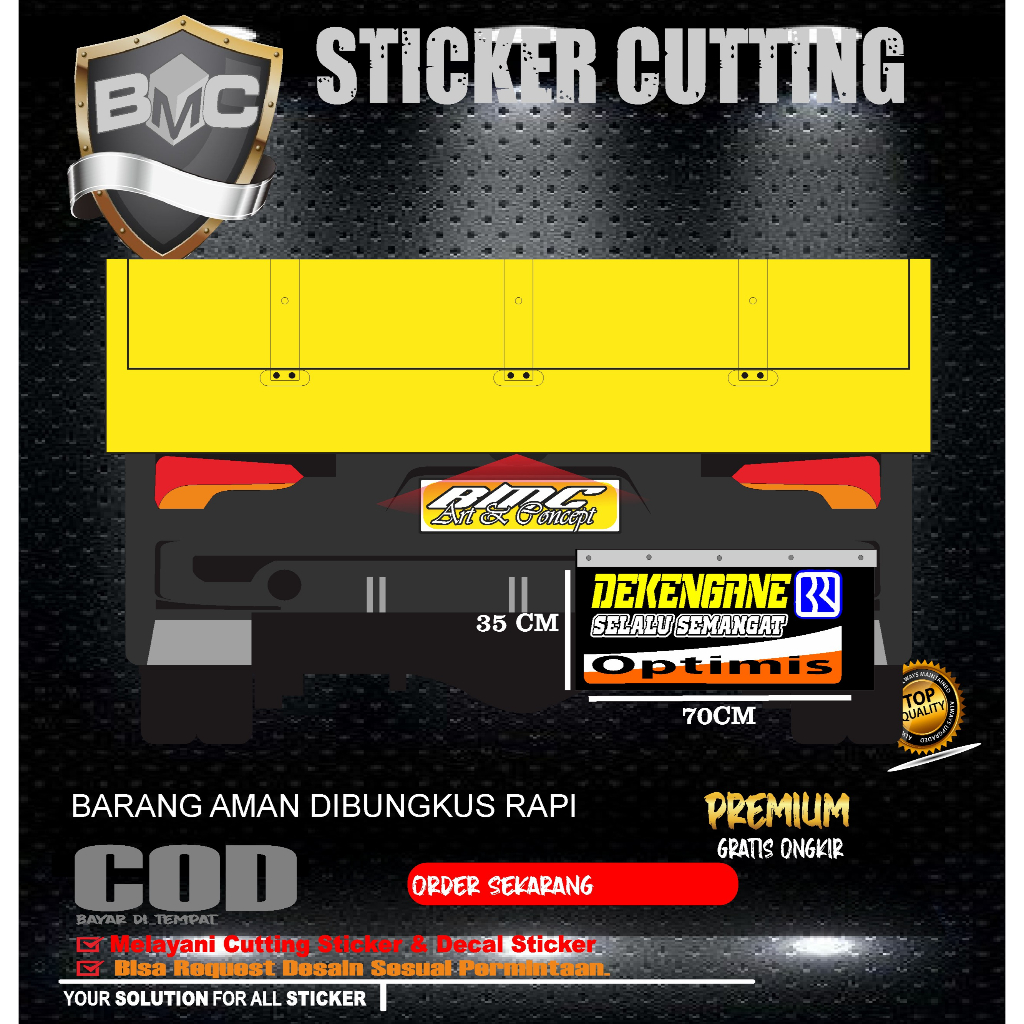 sticker cutting karpet truck/stiker variasi karpet