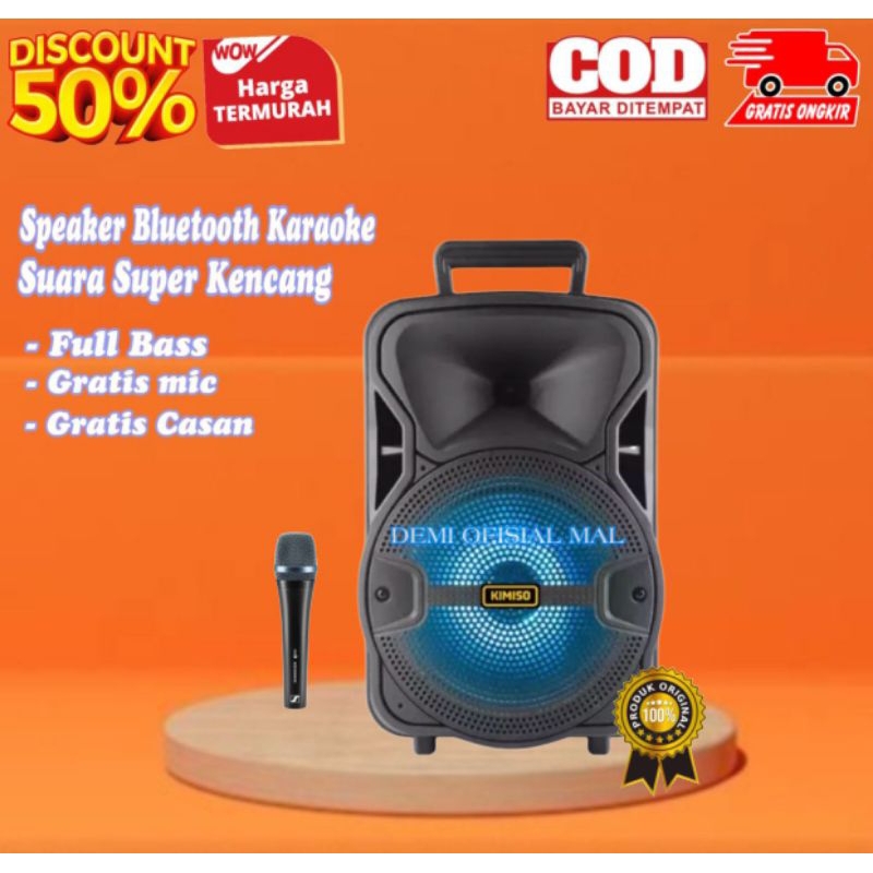 TERLARIS SPEAKER BLUETOOTH FULL BASS GRATIS MIC UKURAN JUMBO / SALON AKTIF BLUETOOTH BONUS MICROPHON