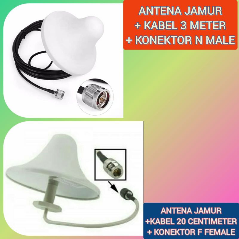 Antena Indoor Ceiling Antena Dalam Jamur N Male ke N Female Repeater Penguat Sinyal